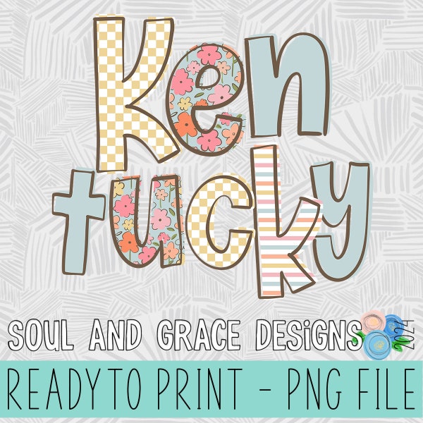 state png - png for state decals - Doodle Loo Kentucky Digital download - INSTANT DOWNLOAD - PNG Printable - Sublimation Design