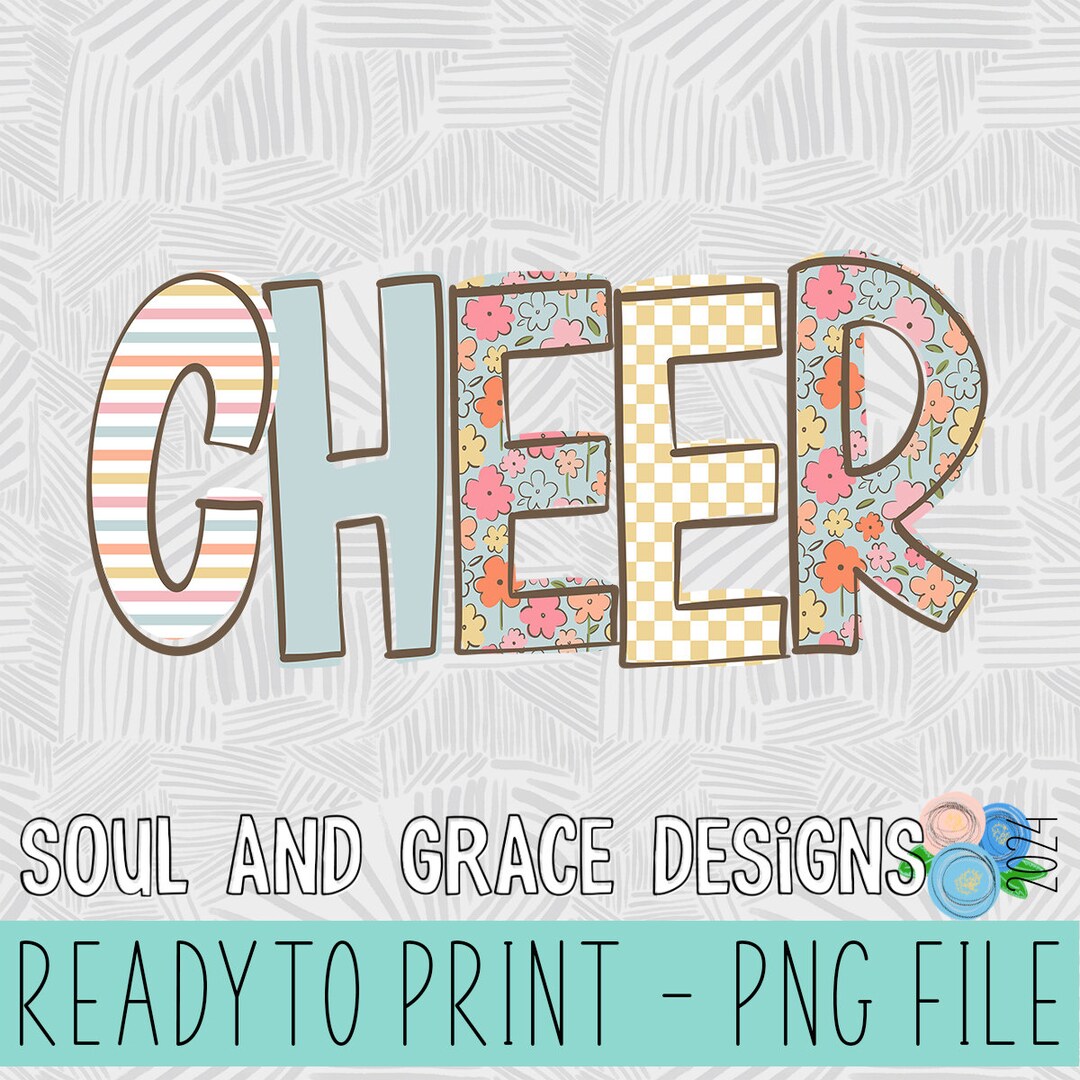 Yellow Cheer Pattern Yellow Checkered Cheer Png Sublimation Design for Cosmetic Bags, Floral ...
