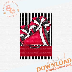 Cheer Garden Flags RED Digital Design, INSTANT DOWNLOAD, Png Printable, Sublimation Design