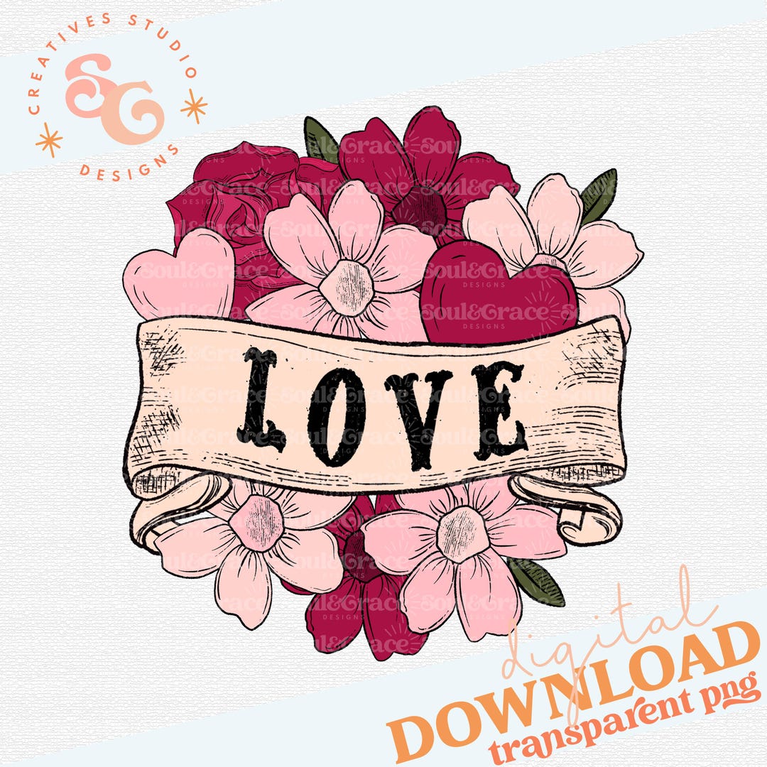 Love Png for Shirts Valentines Day Sublimation Designs for Coffee Cups ...