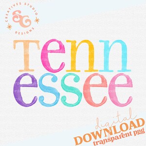 Tennessee state png for decals, Watercolor States TENNESSEE Digital Design,  INSTANT DOWNLOAD, Png Printable, Sublimation Design