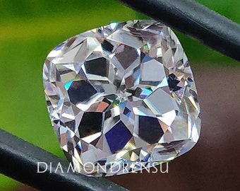 2.41 CT Cushion Rensu Colorless Loose Moissanite, Unique Handcrafted Moissanite For Engagement Ring and Jewelry, Full of Fire and Brilliance