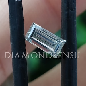 Antique 0.60 CT Baguette Cut Colorless Loose Moissanite for Engagement Ring, Wedding Ring, Bridal Set, Customized Moissanite Bridal Ring Set