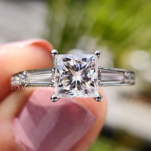 Princess cut with tapered baguettes online