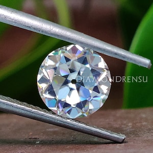 2.03 CT Round Old European Cut Colorless Loose Moissanite, Old Cut Vintage Moissanite best for Antique Vintage Moissanite Ring, Wedding Ring