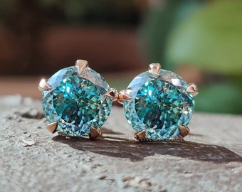 Portuguese Cut Moissanite Stud Earrings for Women, Push/Screw Back Earrings for Her, Unique Moissanite Earrings, Anniversary Gift for Her