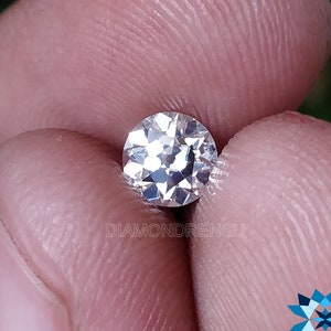 0.50CT Antique Round Old European Cut Colorless Loose Moissanite, Unique Moissanite for Engagement Ring, Earrings, Pendant, Anniversary Gift