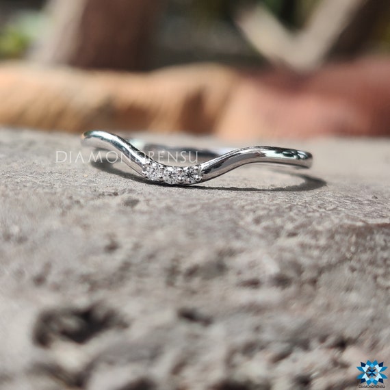 LADIES STACKABLE BAND 0.05CT ROUND DIAMOND 14K WHITE GOLD LADIES STACKABLE BAND 0.05CT ROUND DIAMOND 14K WHITE GOLD