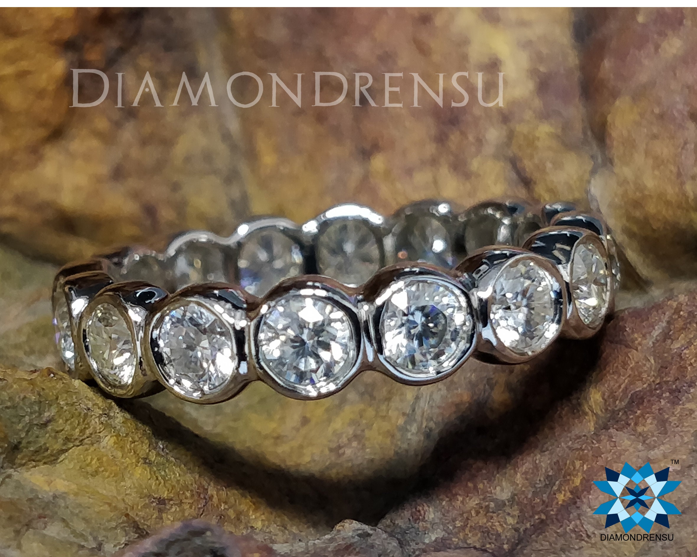 Bezel set eternity band deals