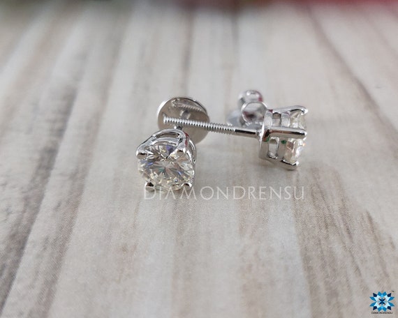 2.00tcw Brilliant Yellow 6mm ~ 925 Silver Basket~Sturdy ~Solitaire Earrings