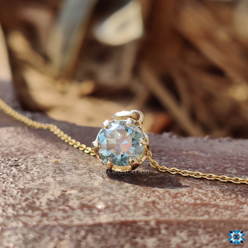 Old European Cut Moissanite showcased in a delicate six-prong setting