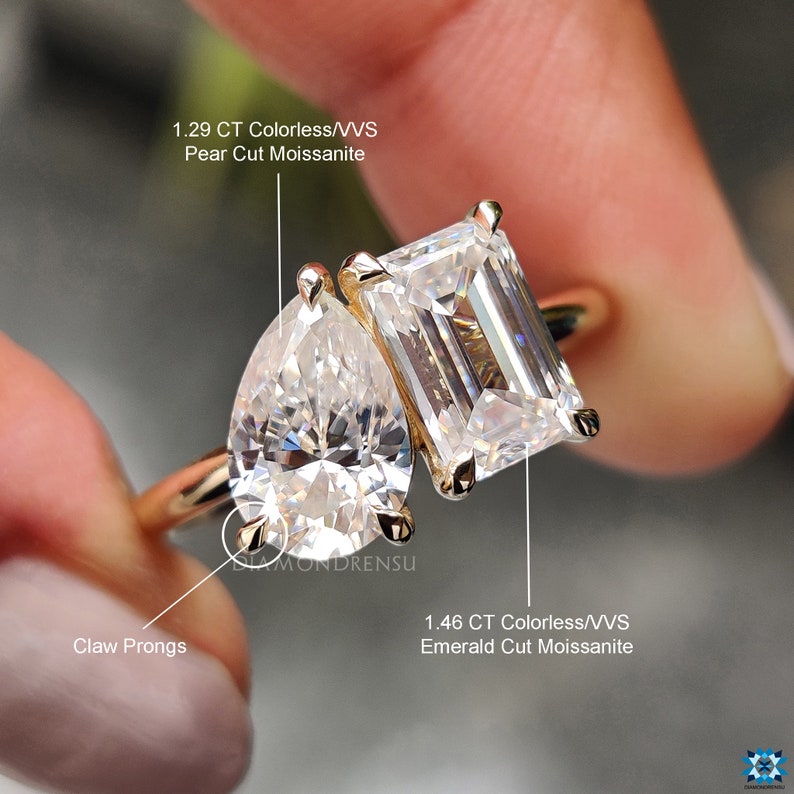 handmade moissanite ring