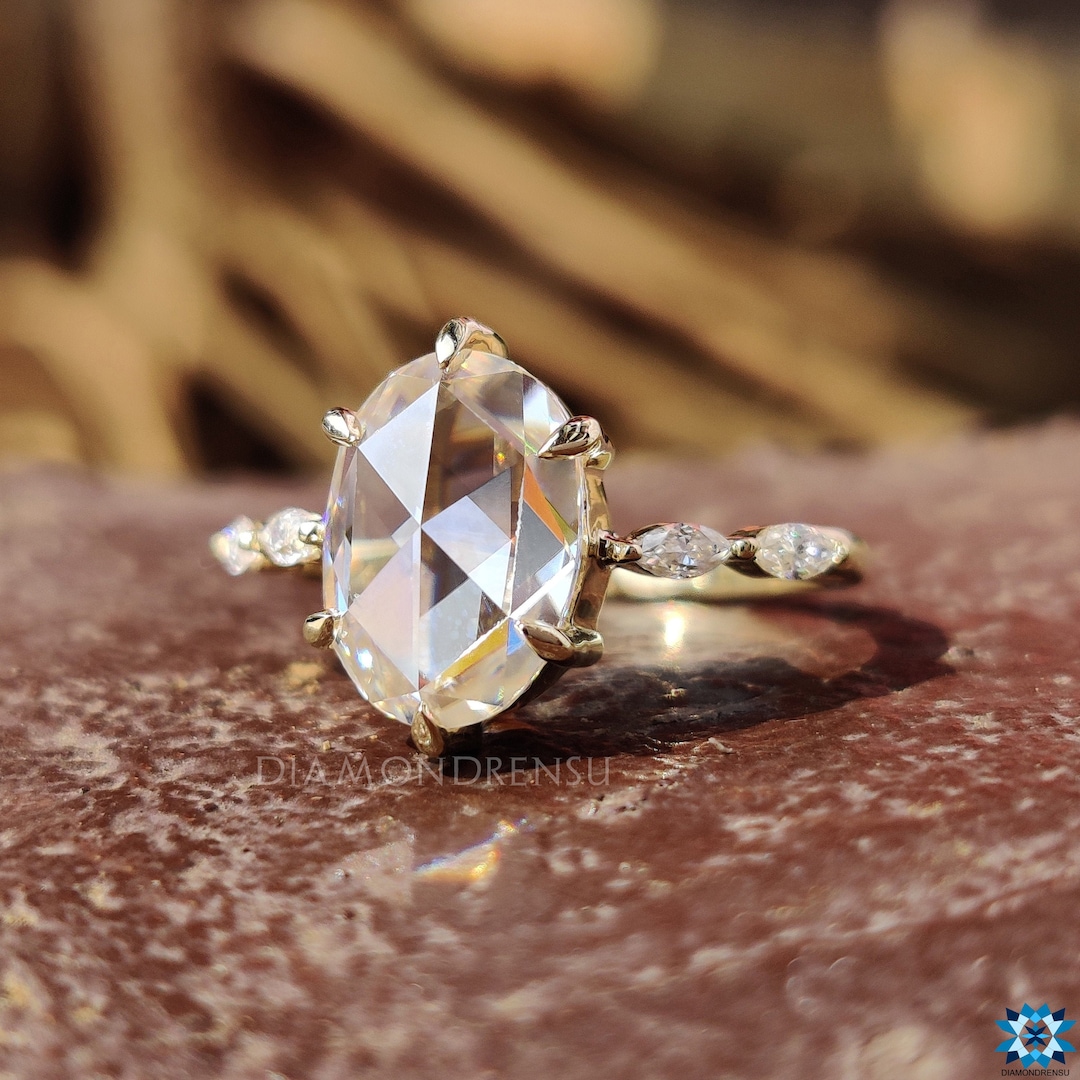 Rose cut hotsell diamond pave setting