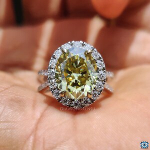 Designer engagement ring big engagement ring Moissanite engagement ring diamondrensu ring