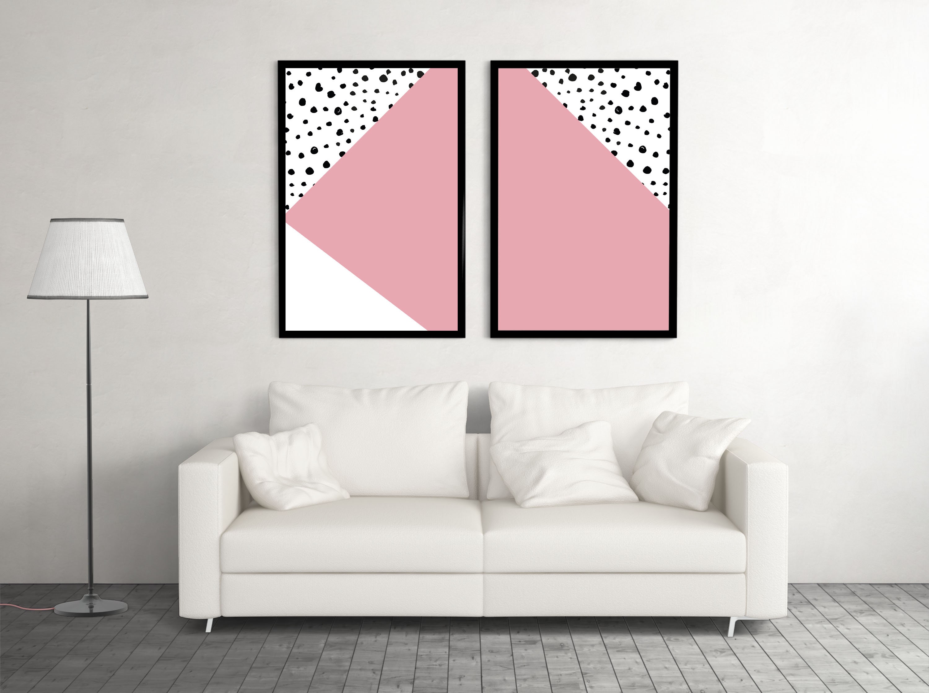 Set of 2 Prints Spotty Wall Art Print Polka Dot Prints - Etsy UK