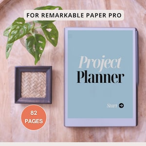 Project Planner for ReMarkable Paper Pro | Hyperlinked PDF with Color | Goal Setting, Project Management, Task Management | Instant Download