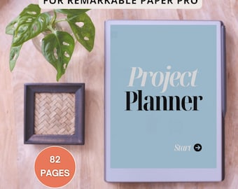 Pianificatore di progetto per ReMarkable Paper Pro / PDF con collegamento ipertestuale a colori / Impostazione degli obiettivi, gestione dei progetti, gestione delle attività / Download immediato
