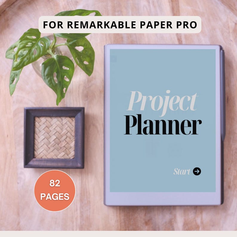 Project Planner for Remarkable Paper Pro | Hyperlinked PDF With Color ...