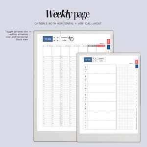 Daily Planner & Life Book for reMarkable Paper Pro, Techonichi Japanese style, quarterly monthly weekly, list tracker, meeting project notes image 9