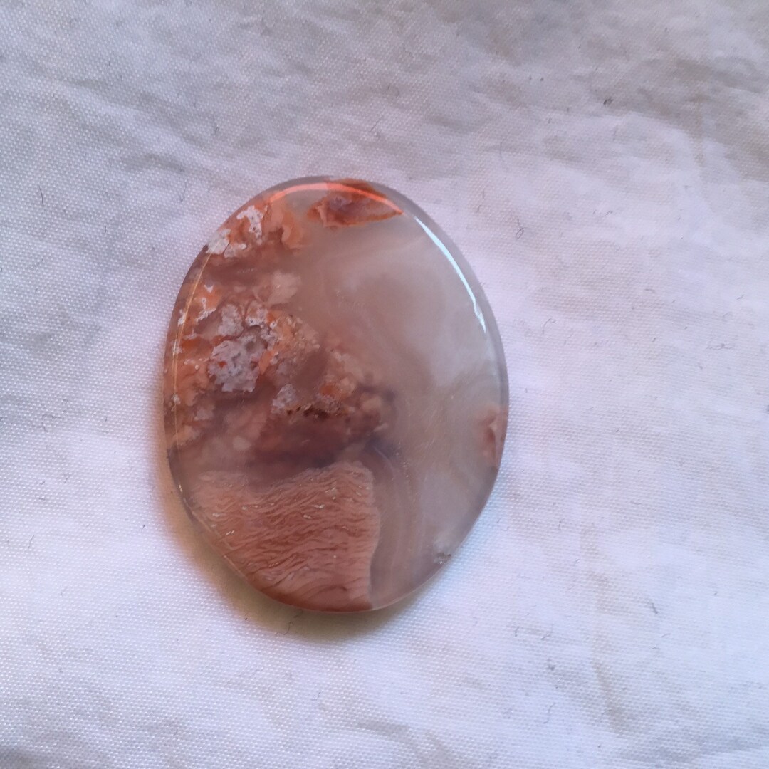 Mexican Cotton Candy Agate 31x30mm Etsy