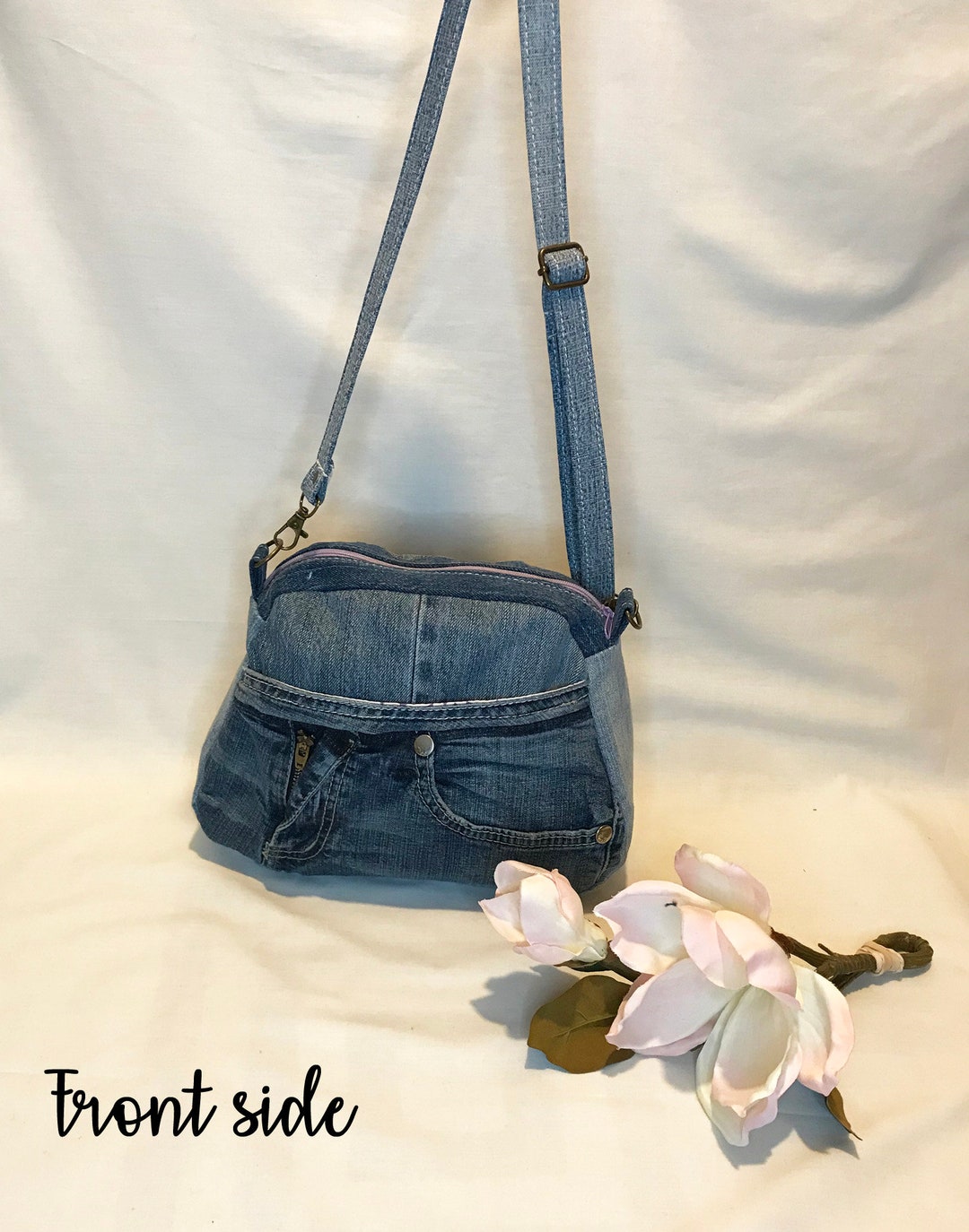 Recycled/ Repurpose/ Upcycled Denim, Crossbody Bag Etsy