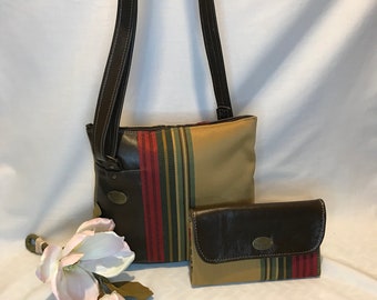 Upholstery Handmade Crossbody Bag with Matching Wallet, Shoulder Bag,