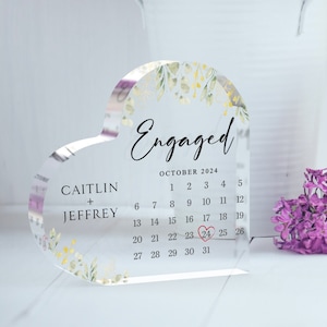 engagement calendar acrylic plaque