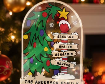 Family Ornament Christmas Ornaments 2025, Personalized Ornament for Christmas Tree Decor, Family Name Ornaments Christmas Gift 2025