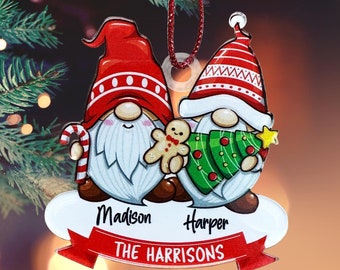 Family Christmas Ornaments, Gnome Ornament, Personalized Gnome Ornament for Christmas Tree Decor, Gnome Family Ornaments Christmas Gift 2024