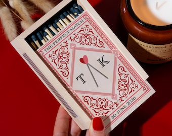 Regalos de compromiso personalizados, regalos de San Valentín para parejas, caja de cerillas grande, regalo de boda para pareja, regalos de aniversario, regalo de despedida de soltera.