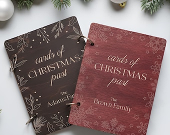 Personalized Christmas Card Holder, Cards of Christmas Past, Card Book, Cards Keepsake Storage, Memory Book, Card Keeper for Christmas Cards