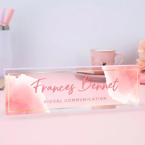 Desk Name Plate, Acrylic Desk Name Plate for Women, Custom Desk Plaque Office Decor, Professional Gift for Boss, Office Gifts Promotion Gift