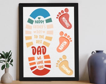 Father's Day Gifts, Custom Dad Sign Gifts from Daughter, Personalized Gift for Dad, Dad Gifts, Custom Dad Sign, Dad Wood Sign w Kids Names