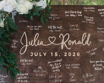 Wedding Guest Book Alternative, Custom Wedding Welcome Sign, Personalized Guest Book, Wood Wedding Signs, Wedding Decor for Couples