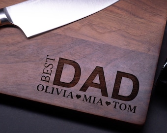 Personalized Gifts for Dad from Daughter, Dad Cutting Board Grilling Gift, Dad Birthday Gifts, King of The Grill Dad Gifts, Grill Master