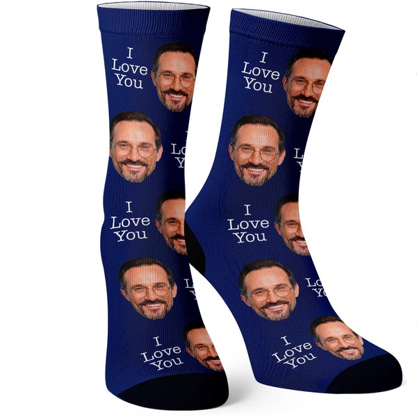 Personalized Socks, Birthday Gifts for Him, Custom Socks Boyfriend Gift, Funny Gift Idea with Photo, Face Socks, Pet Gifts for Dog Lover