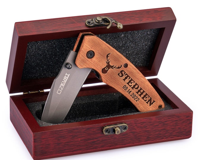 Personalized Gift for Him, Pocket Knife, Custom Knife, Custom Pocket Knive for Men, Anniversary Gift for Him, Dad Gifts from Daughter