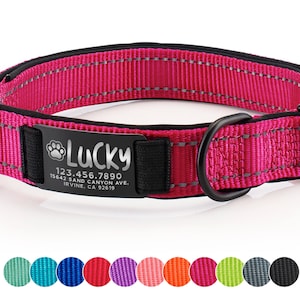 Dog Collar Personalized, Pet Collar Engraved, Custom Dog Collar with Name and Phone Number, Engraved Pet Name Plate, Pet Gift for Dog Lover