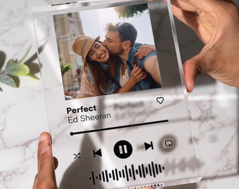 Personalized Song Plaque, Custom Song Acrylic Plaque, Anniversary Gift For Him, Personalized Gift for Her, Couple Gifts with Any Photo