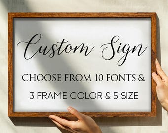 Custom Sign, Personalized Sign Wall Art Home Decor, Make Your Own Sign, Customize Sign with Your Own Text for Home Gift, Business Quote Sign