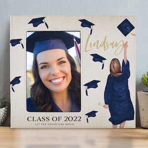 Custom Graduation Frame, Personalized Graduation Gift for Her, College Graduation Picture Frame, Graduation 2024 - Class of 2024