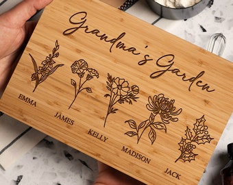 Mother's Day Gifts for Mom, Grandma's Kitchen, Personalized Gifts for Grandma, Mom Cutting Board Gift from Daughter, Grandma Gifts