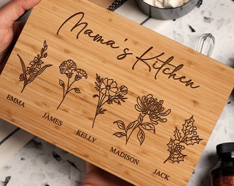 Mothers Day Gift from Daughter, Personalized Gifts for Mom, Custom Cutting Board, Grandma Gifts, Mom Birthday Gifts, Mama's Kitchen