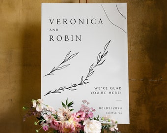Custom Wedding Sign, Welcome Wedding Sign, Reception Wedding Board, Personalized Welcome Sign, Outdoor Wedding Sign, Custom Mr & Mrs Sign