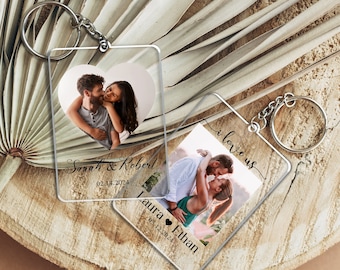 Custom Photo Keychain, Birthday Gifts for Him, Personalized Photo Keychain, Anniversary Gift, Gift for Her, Boyfriend Gift