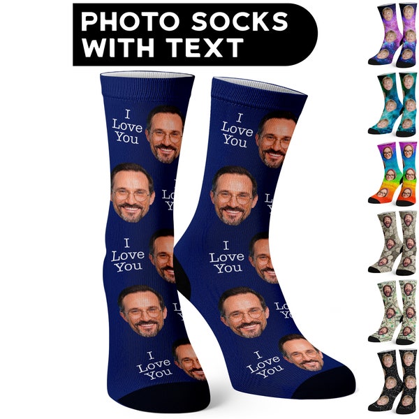 Custom Socks, Personalized Socks, Custom Face Socks, Personalized Gifts for Him, Dad Photo Socks, Custom Socks with Faces, Pet Photo Gifts
