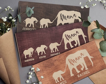 Custom Mom Sign, Personalized Gifts for Mom, Custom Gift for Mom, Mom Wood Sign, Custom Mom Birthday Gift, Gift for Wife with Kids Names