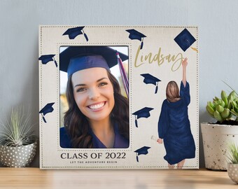 Custom Graduation Frame, Personalized Graduation Gift for Her, College Graduation Picture Frame, Graduation 2024 - Class of 2024