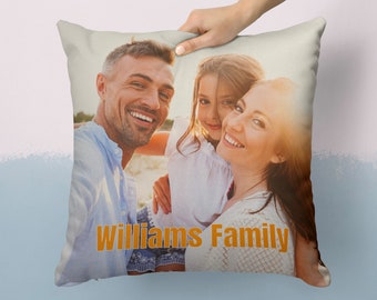 Personalized Pillow, Custom Pillow Case - Throw Photo Pillow - Polyester, Canvas or Sequin - Home Décor, Gift for Couple, Housewarming Gifts