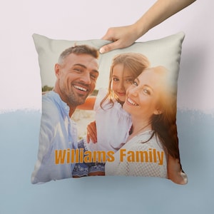 Personalized Pillow, Custom Pillow Case - Throw Photo Pillow - Polyester, Canvas or Sequin - Home Décor, Gift for Couple, Housewarming Gifts